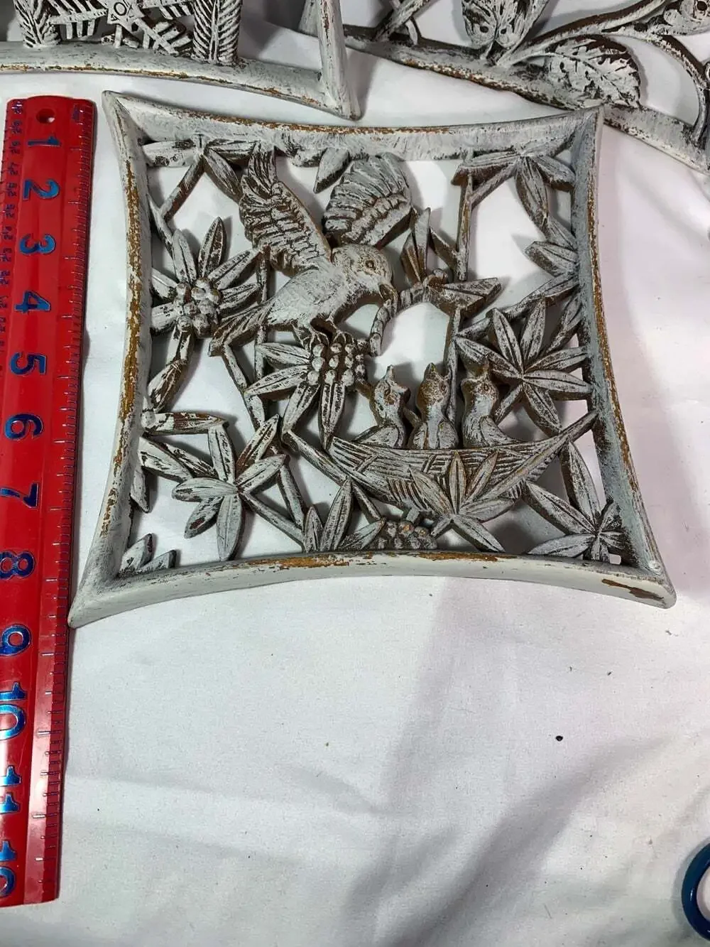 Carved Bird Wall hangings distressed